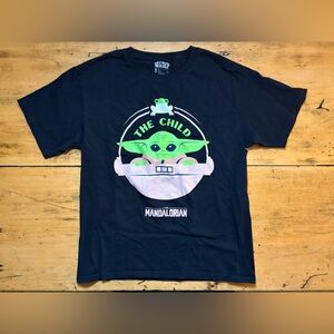 Star Wars Mandalorian The Child Black T-Shirt Youth US XL NWOT
